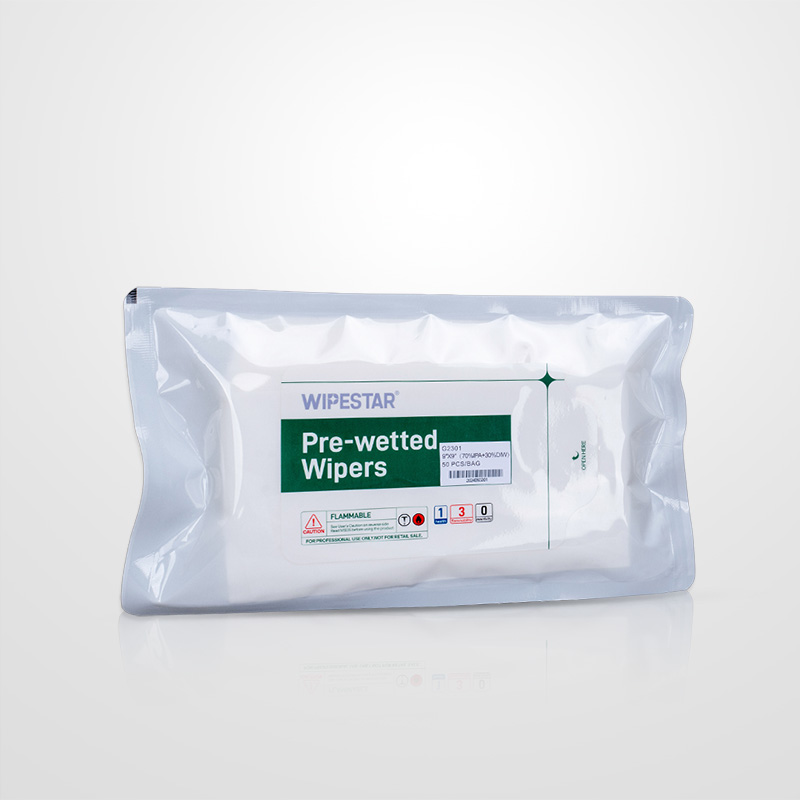G2301 Pre-wetted Cleanroom Wipes - 23cm x 23cm