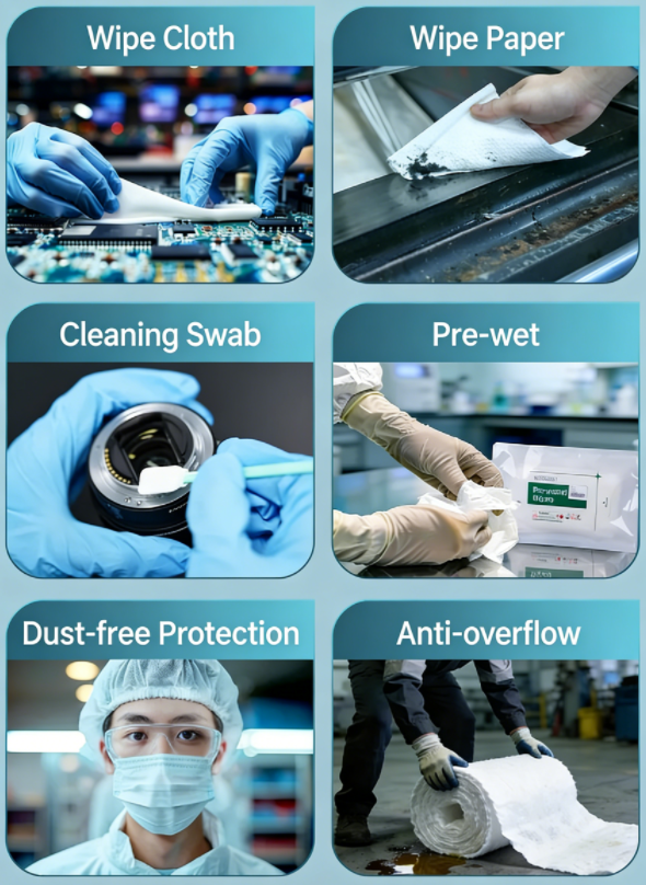 Coliwi Industrial Wiping Product Range Coliwi full range of industrial wiping cloths cleanroom swabs and multi-purpose cleaning products