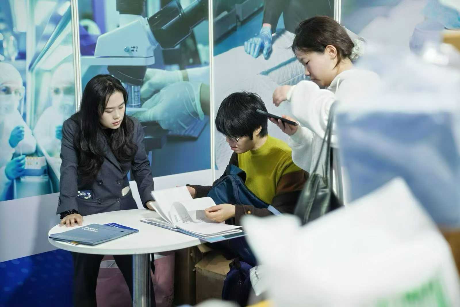 WIPESTAR team at SEMICON China 2026 Booth T4125 Shanghai presenting cleanroom consumables to semiconductor industry visitors