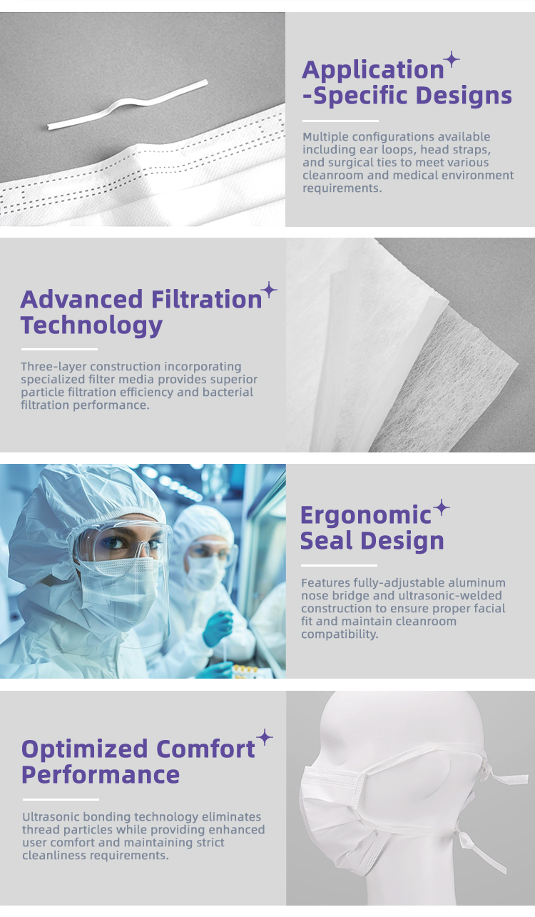 F1102 Cleanroom Face Masks