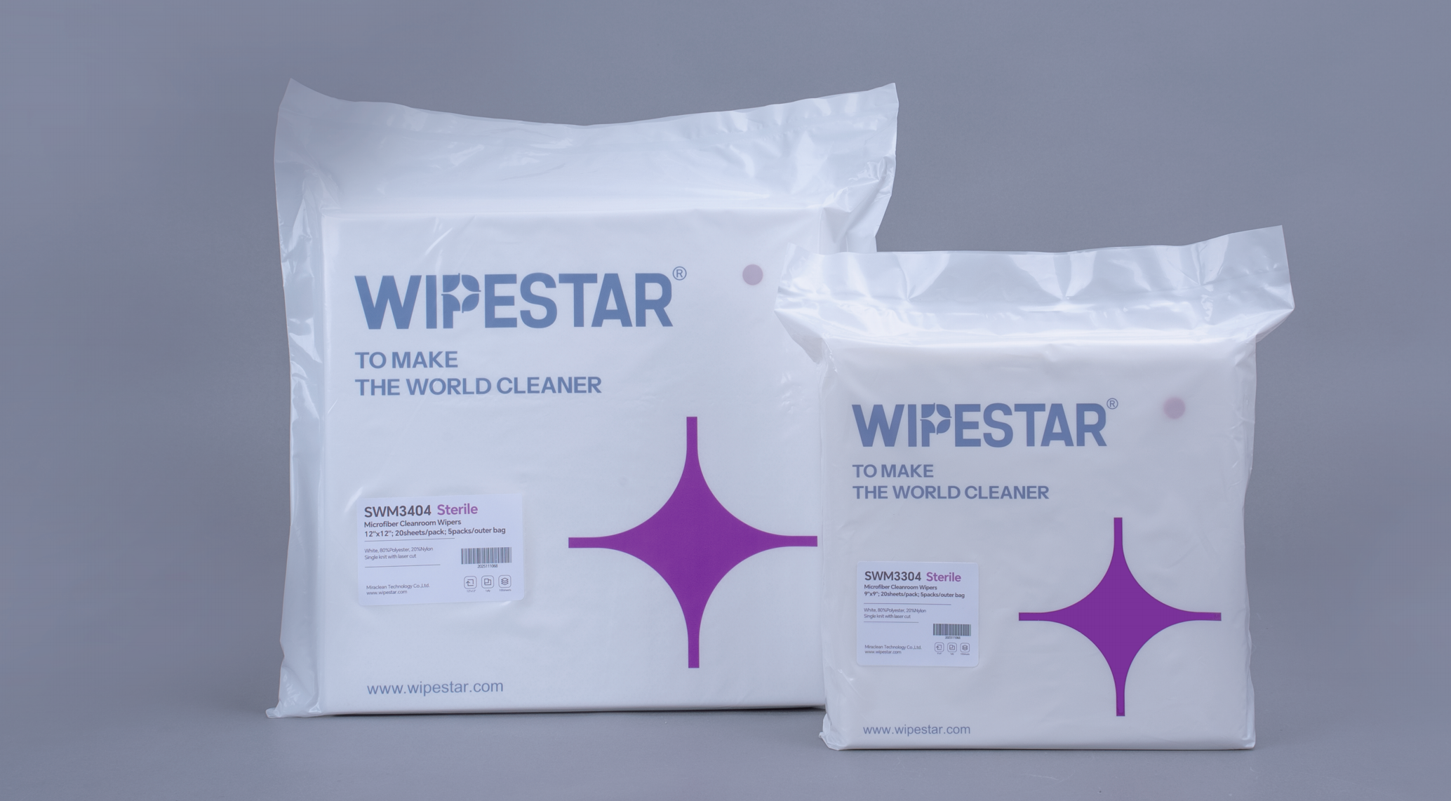 SWM3304 Sterile Microfiber Cleanroom Wipers