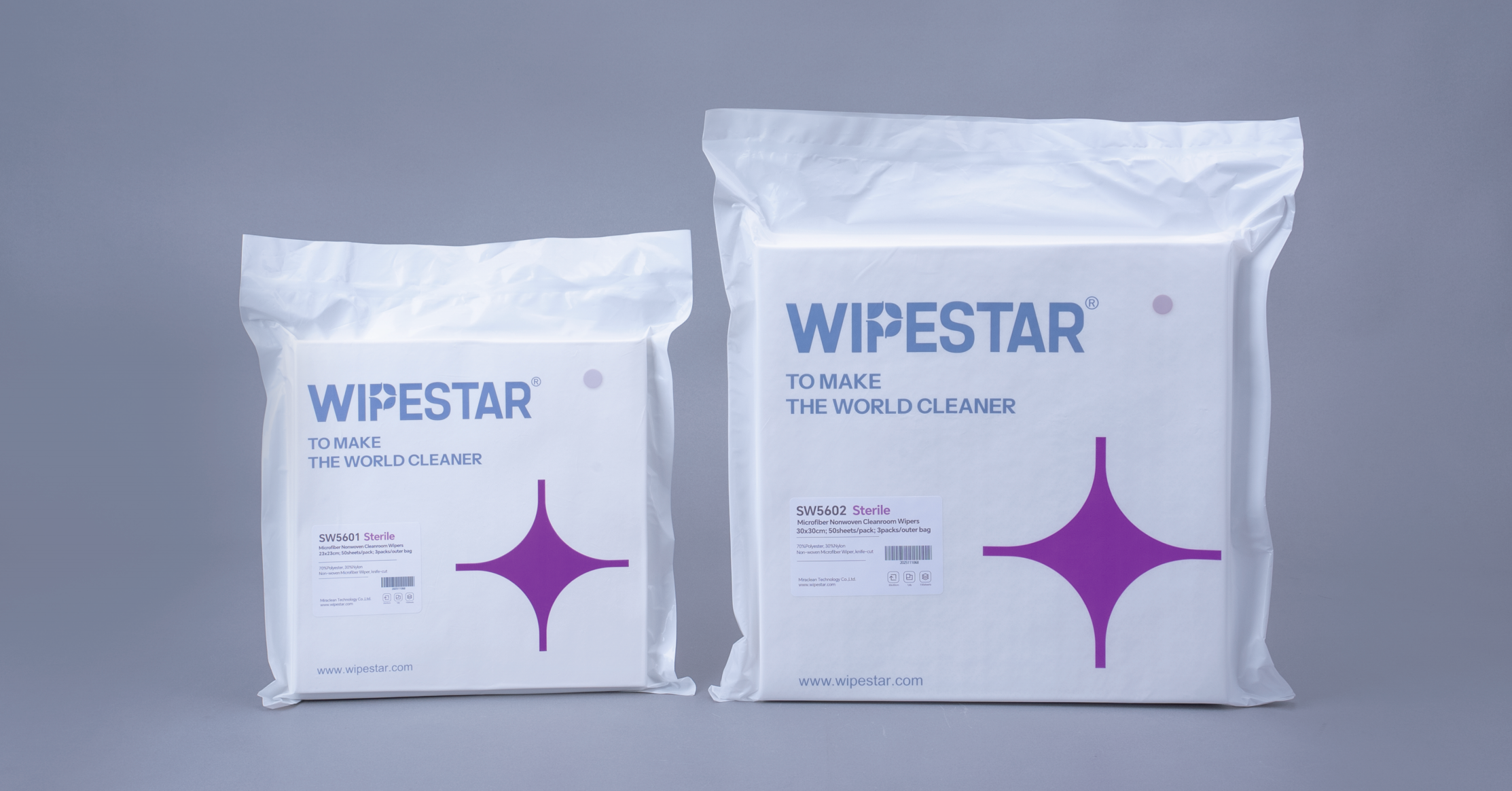 SW5602 Sterile Microfiber Nonwoven Cleanroom Wipers